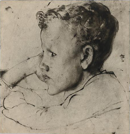 File:HEGENBARTH Josef 1935c Kopf eines kleinen Jungen im Profil nach links 453x470.jpg