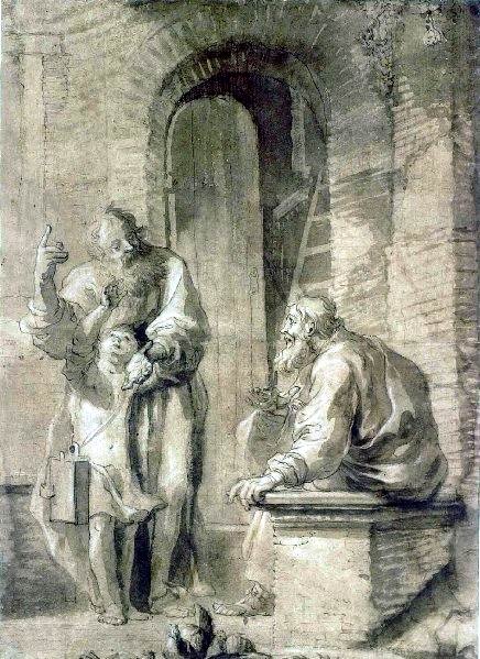 File:KNÜPFER Nicolaes (omgeving) 17s Plato en Diogenes met een jongen 436x599.jpg