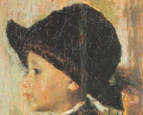File:MANCINI Antonio 1874 Bambino seduto con cappello (dettaglio) 460x370.jpg
