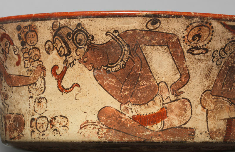 File:Bowl with figures, ca. A.D. 755. Late Classic, Maya. Ceramic with polychrome slip.png