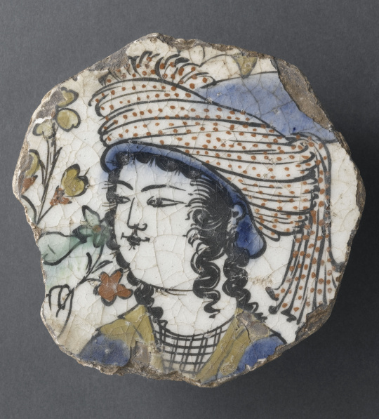 File:Fragmentary tile depicting a young man. North-western Iran, first quarter of the 17th century.jpg