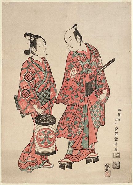 File:432px-Actors Nakamura Shichisaburô II and Sanogawa Ichimatsu, Toyonobu, 1740s, signed Meijôdô Ishikawa Shûha Toyonobu zu, MFA.jpg