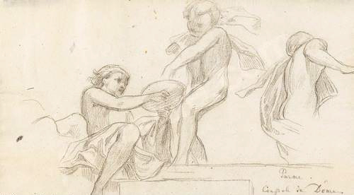 File:ANKER Albert - Skizze mit drei Puttenfigure der Domkuppel zu Parma 500x276.jpeg