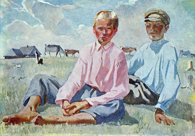 File:ДЕЙНЕКА Александр Александрович 1933 Отдыхающие дети 900x629.jpg
