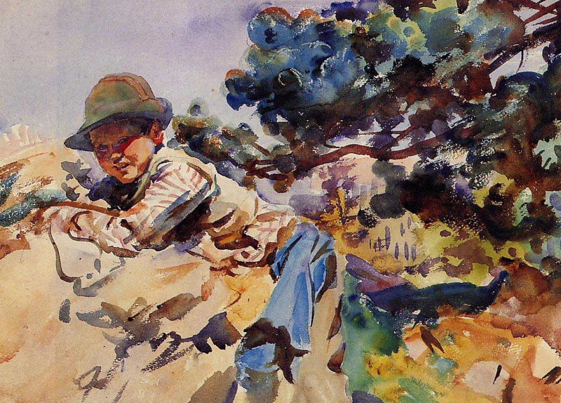 File:SARGENT John Singer 1908c Boy on a rock 1117x802.jpg