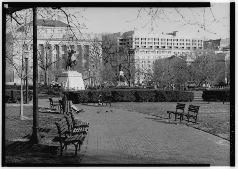 File:LAFAYETTE PARK, LOOKING SOUTHEAST TO ANDREW JACKSON AND LAFAYETTE STATUES. - Lafayette Square, Washington, District of Columbia, DC HABS DC,WASH,613-5.tif.jpg