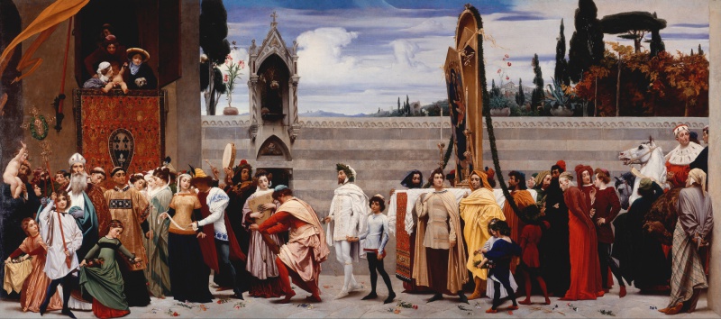 File:LEIGHTON Frederic 1854c Cimabue's celebrated Madonna is carried in procession 1920x850.jpg