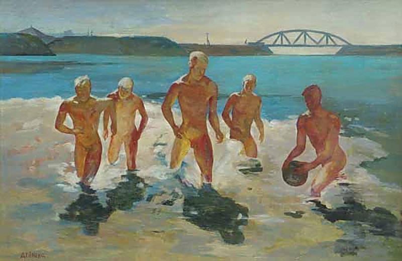 File:ДЕЙНЕКА Александр Александрович 1930-1935 Мальчики, выбегающие из воды 900x585.jpg