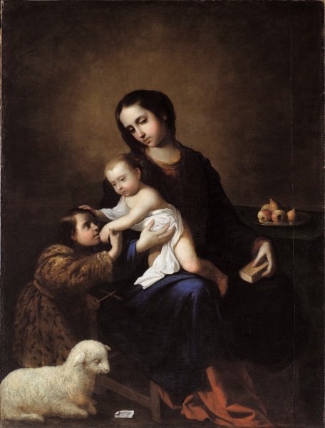 File:ZURBARÁN Francisco de 1662 La Virgen con el Niño Jesús y san Juan Bautista niño 1700x2236.jpg
