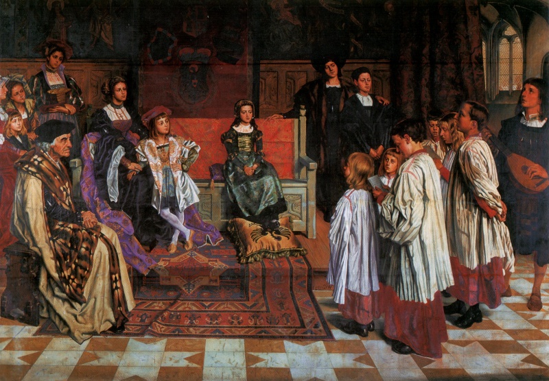 File:GEETS Willem 1900c Het Sint-Romboutskoor bij Karel V aan het hof van Margareta van Oostenrijk 2382x1655.jpg