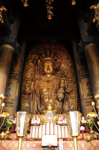 File:Statue of Eleven-Faced Kannon at Hase Kannon Temple in Sakurai, Japan.png