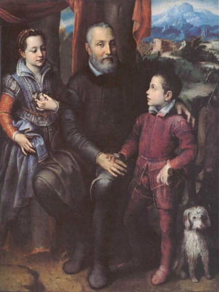 File:ANGUISSOLA Sofonisba 1558 Ritratto di famiglia con il padre Amilcare la sorella Minerva e il fratello Asdrubale 500x666.jpg