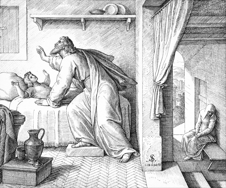 File:SCHNORR VON CAROLSFELD Julius 1842 Elija erweckt den Sohn der Witwe wieder zum Leben 2047x1702.jpg