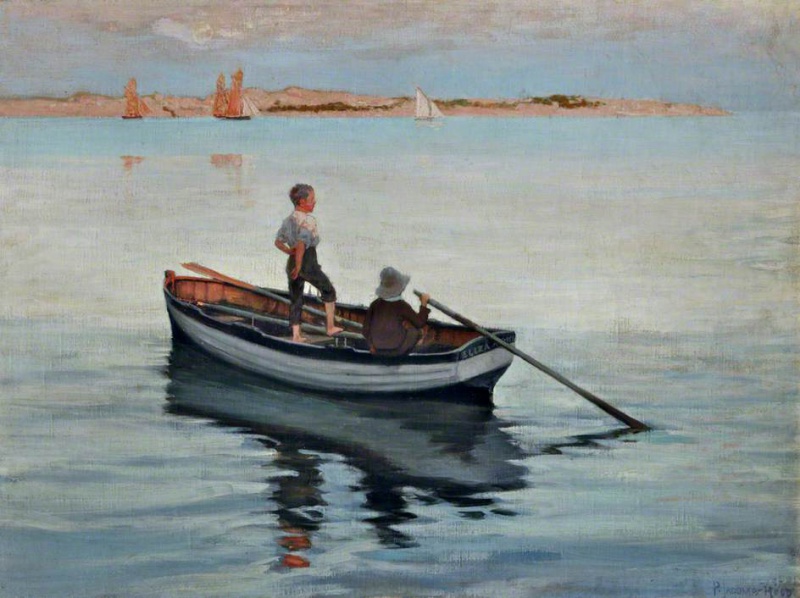 File:JACOMB-HOOD George Percy 1887 Two boys in a boat 944x706.jpg