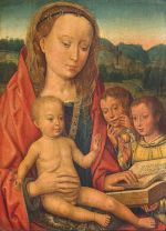 Thumbnail for File:MEMLING Hans (of volgeling) 1490c Madonna met kind en twee engelen 506x703.jpg