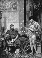 Thumbnail for File:After Otto Knille - Hadrian and Antinous in the Palace at Lochias in Alexandria.jpg