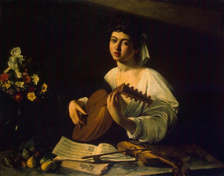 File:CARAVAGGIO 1600c Suonatore di liuto (Sankt-Peterburg) 1245x978.jpg