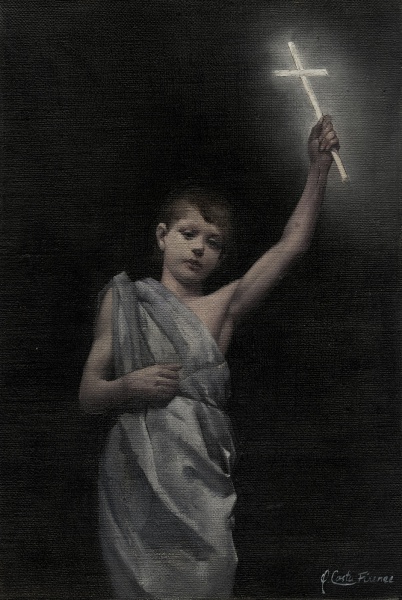 File:COSTA Oreste 19s San Giovannino con una croce luminosa in mano alzata 940x1402.jpg