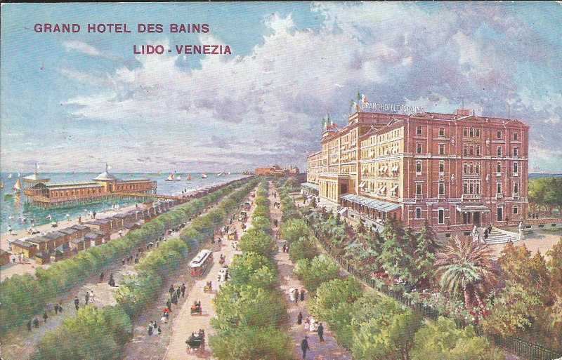 File:Postcard depicting the Grand Hotel des Bains on the Lido in Venice, Italy (1913).png