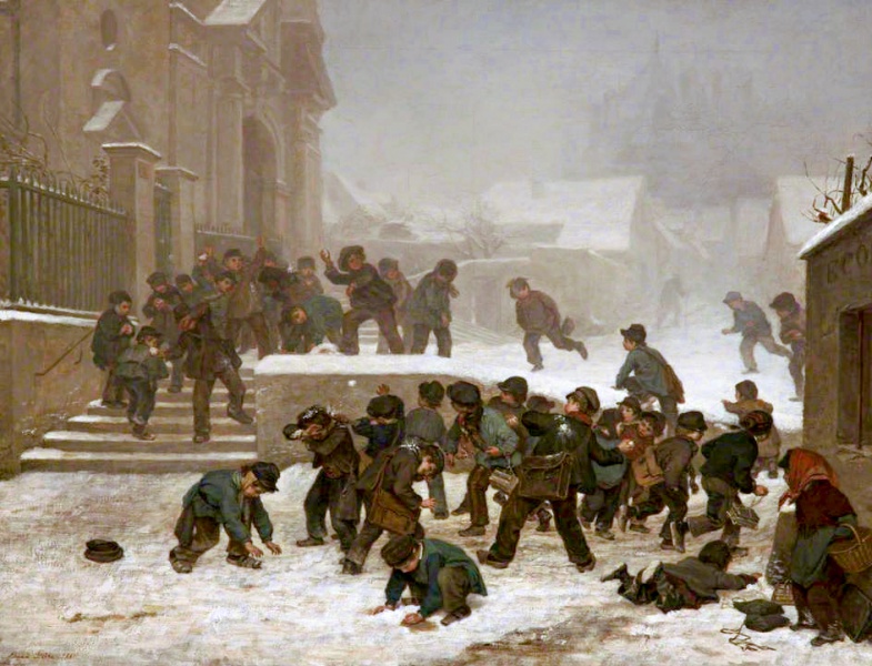 File:FRÈRE Pierre-Édouard 1861 Bataille de boules de neige 944x721.jpg