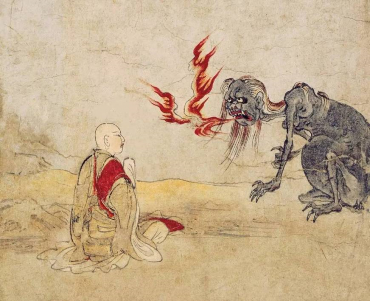 File:Hungry Ghosts Scroll, Sixth Section, Kyoto National Museum, Japan (detail).png