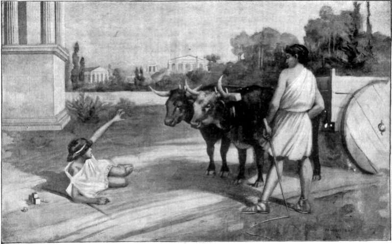 File:(USA) 1896 Alcibiades dared the driver to come on (The story of the Greeks p160) 801x499.jpg