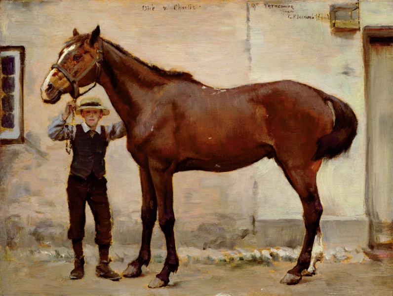 File:JACOMB-HOOD George Percy - Dick and 'Charlie' at Wherwell Priory 1742x1312.jpg